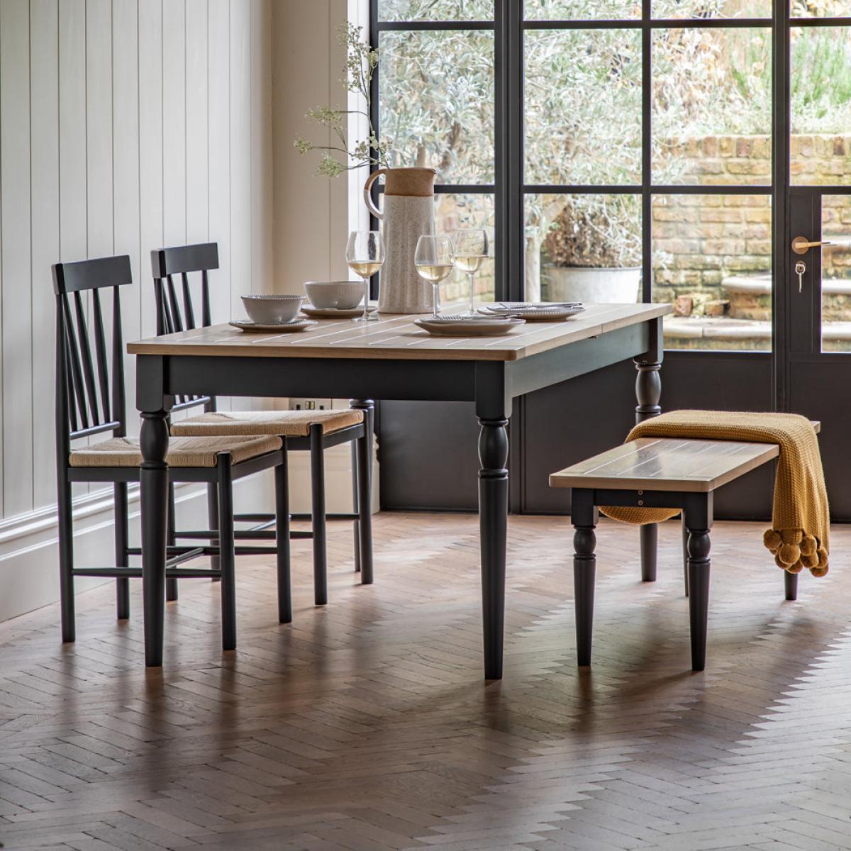 Gallery Interiors Ascot Extending Dining Table in Meteor – image 2