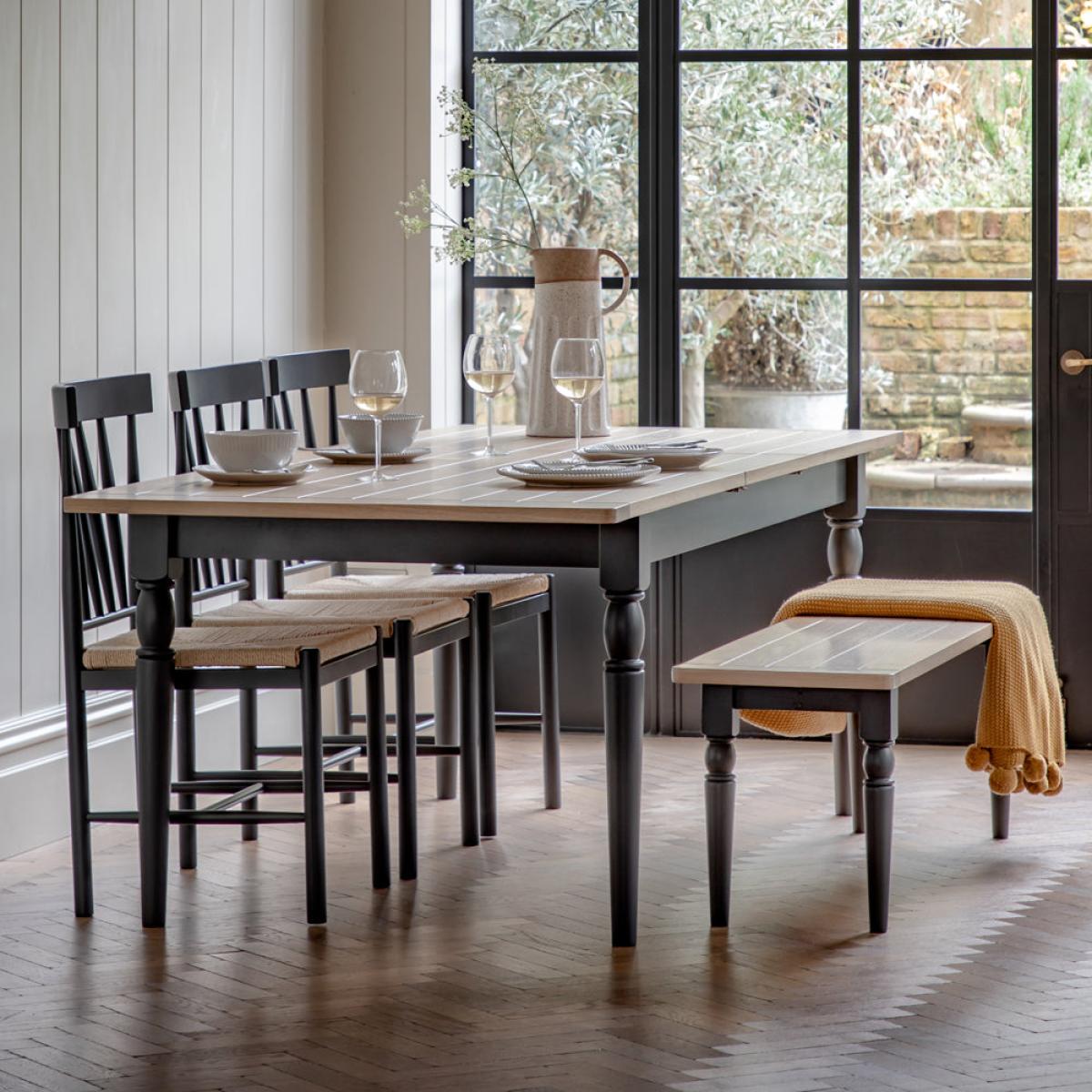 Gallery Interiors Ascot Extending Dining Table in Meteor – image 3