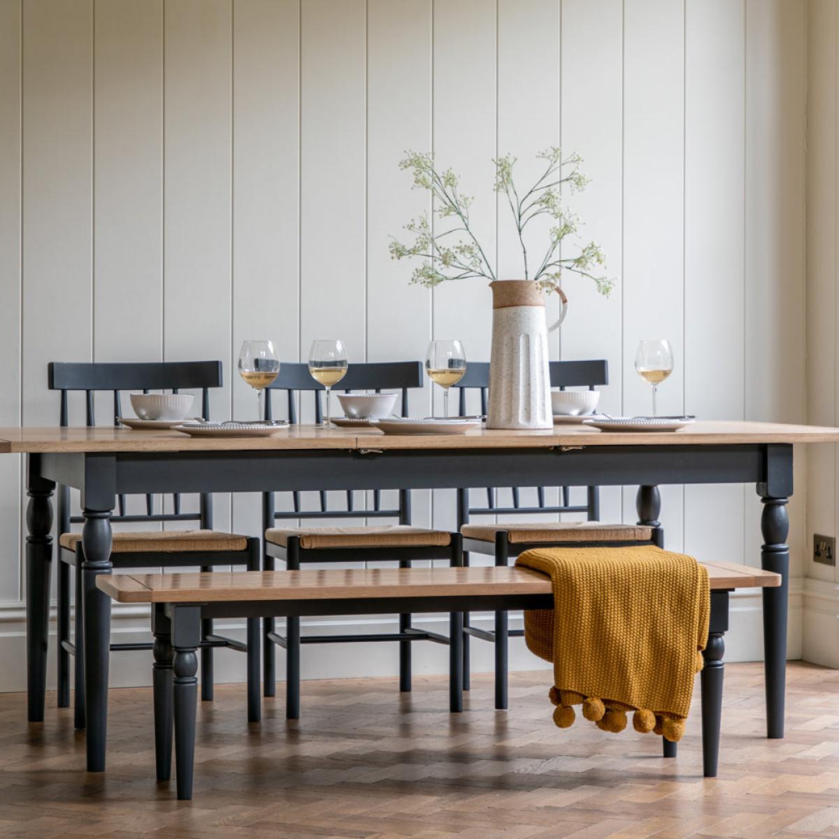 Gallery Interiors Ascot Extending Dining Table in Meteor – image 4