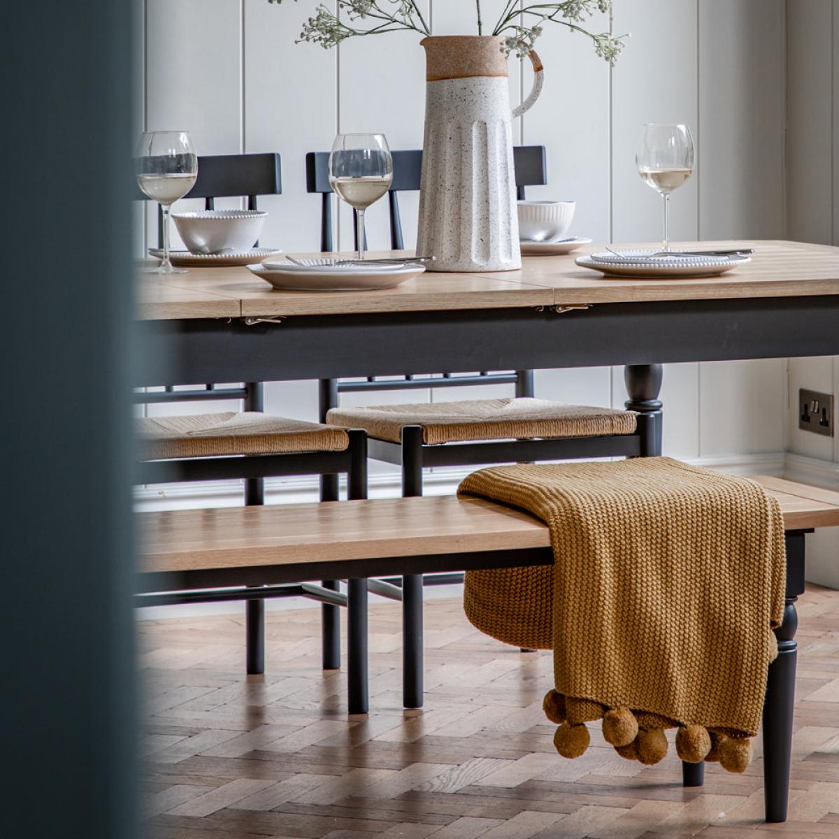Gallery Interiors Ascot Extending Dining Table in Meteor – image 5