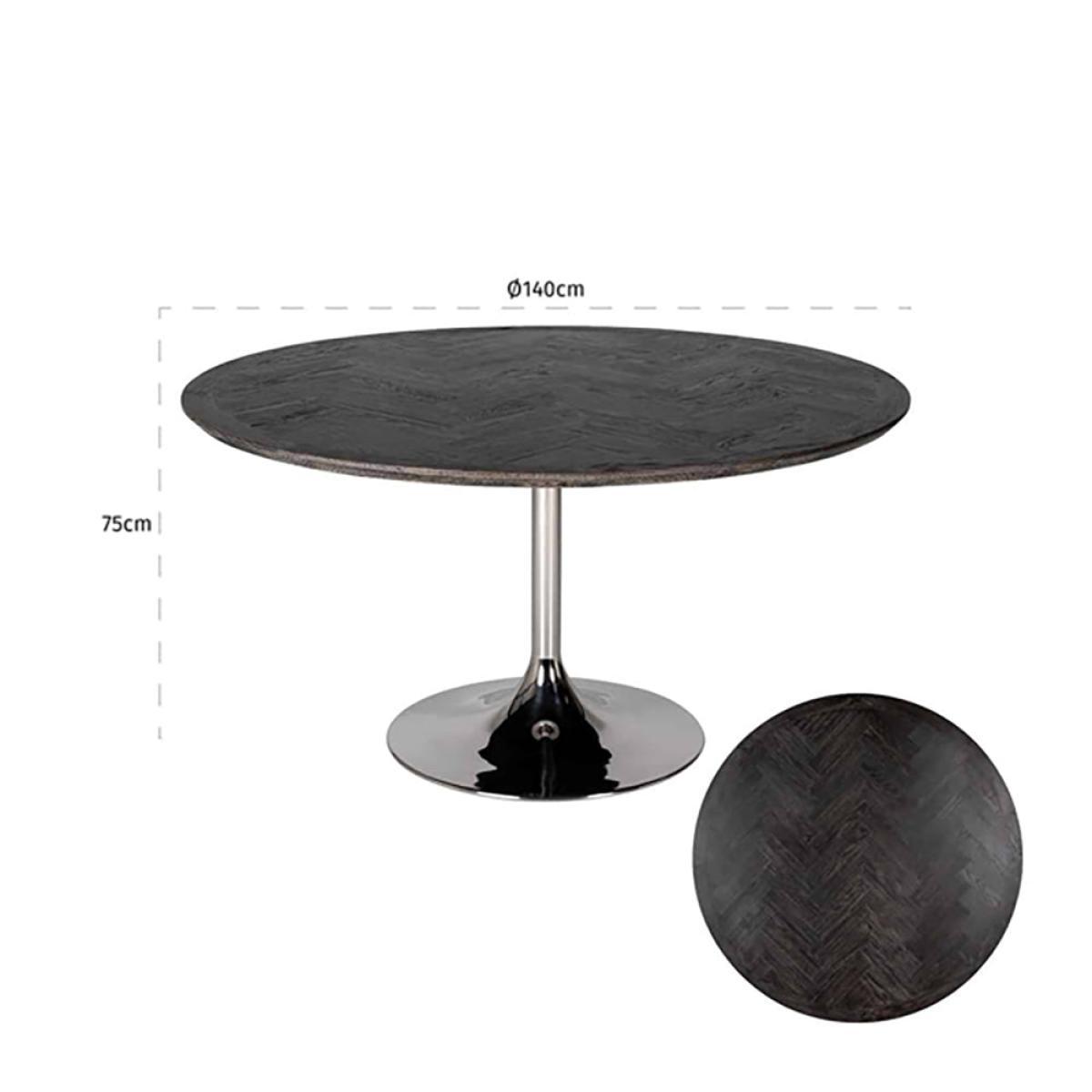 Richmond Blackbone Silver Round 4 Seater Dining Table – image 3
