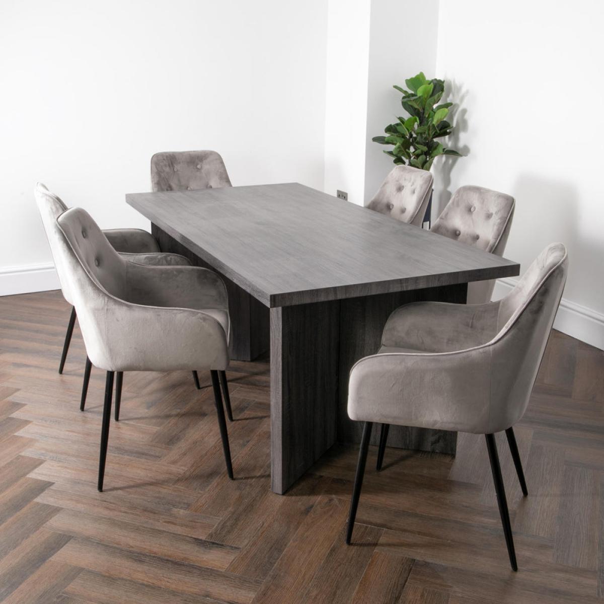 Native Home Ascot 6 Seater Grey Oak Dining Table – image 3