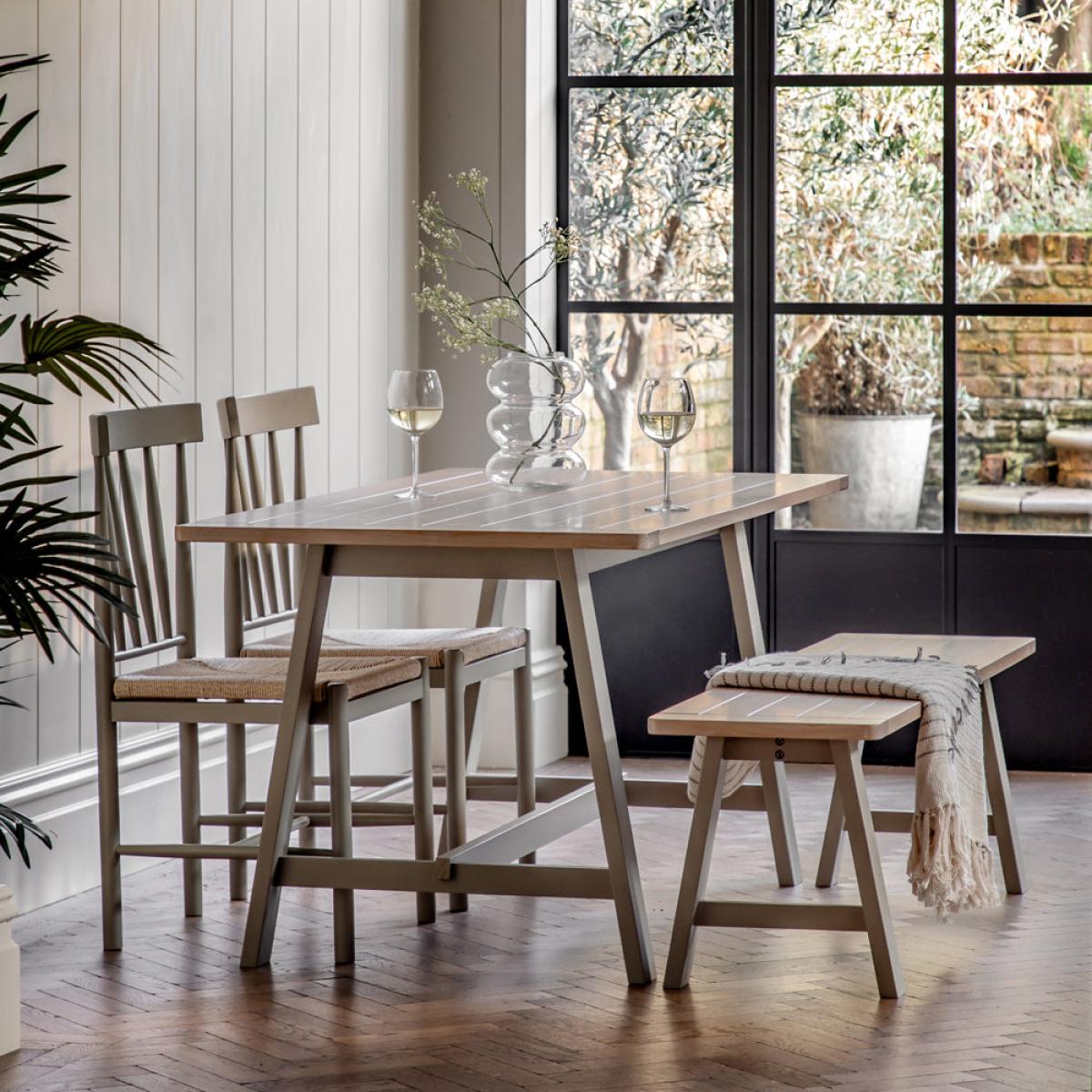 Gallery Interiors Ascot Trestle Table in Prairie – image 4