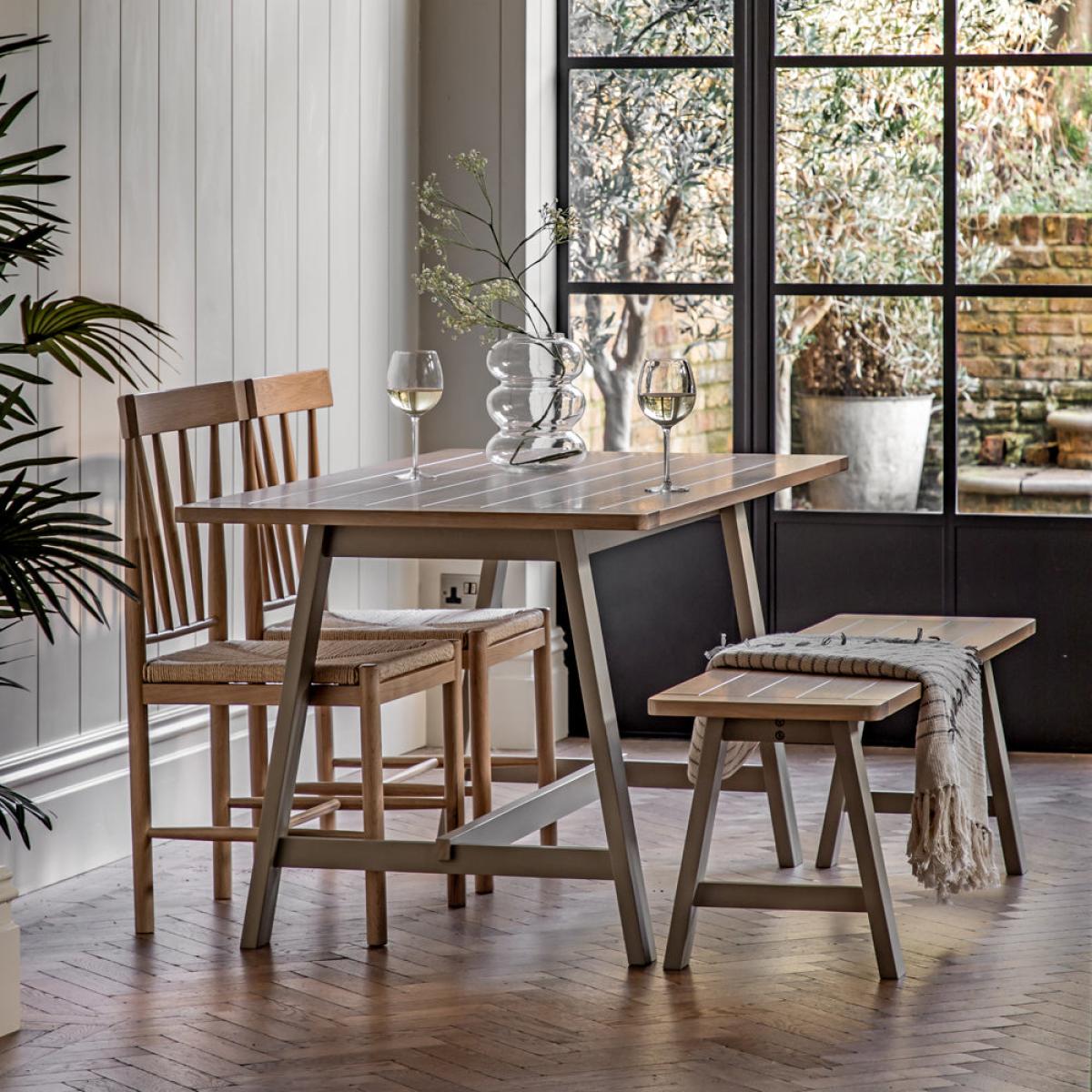 Gallery Interiors Ascot Trestle Table in Prairie – image 5