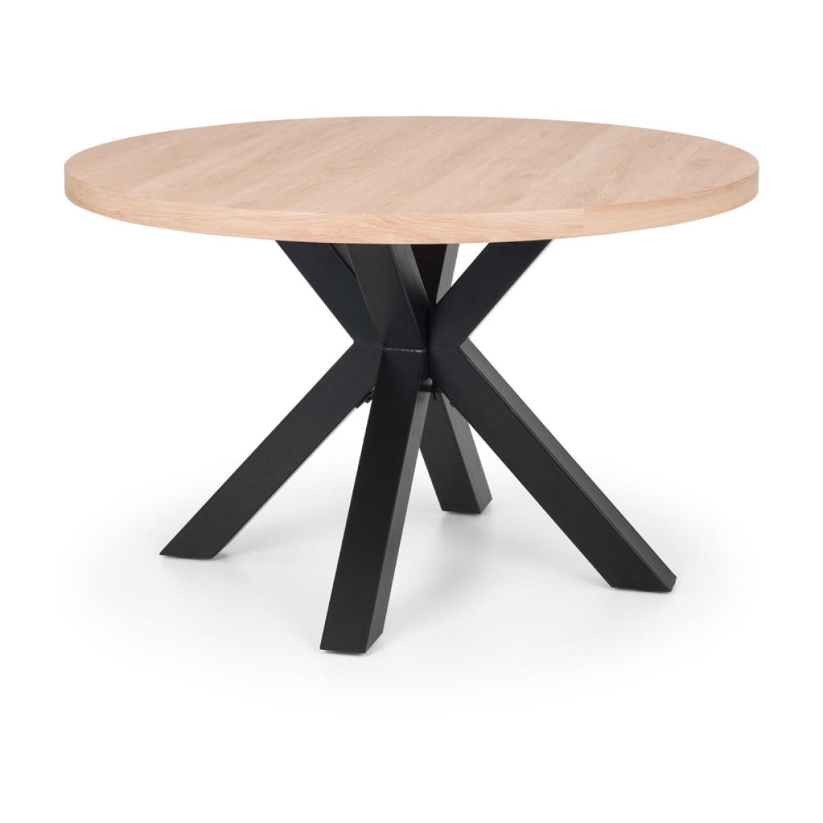 Olivia's Brunswick Round Dining Table in Oak & Black – image 2