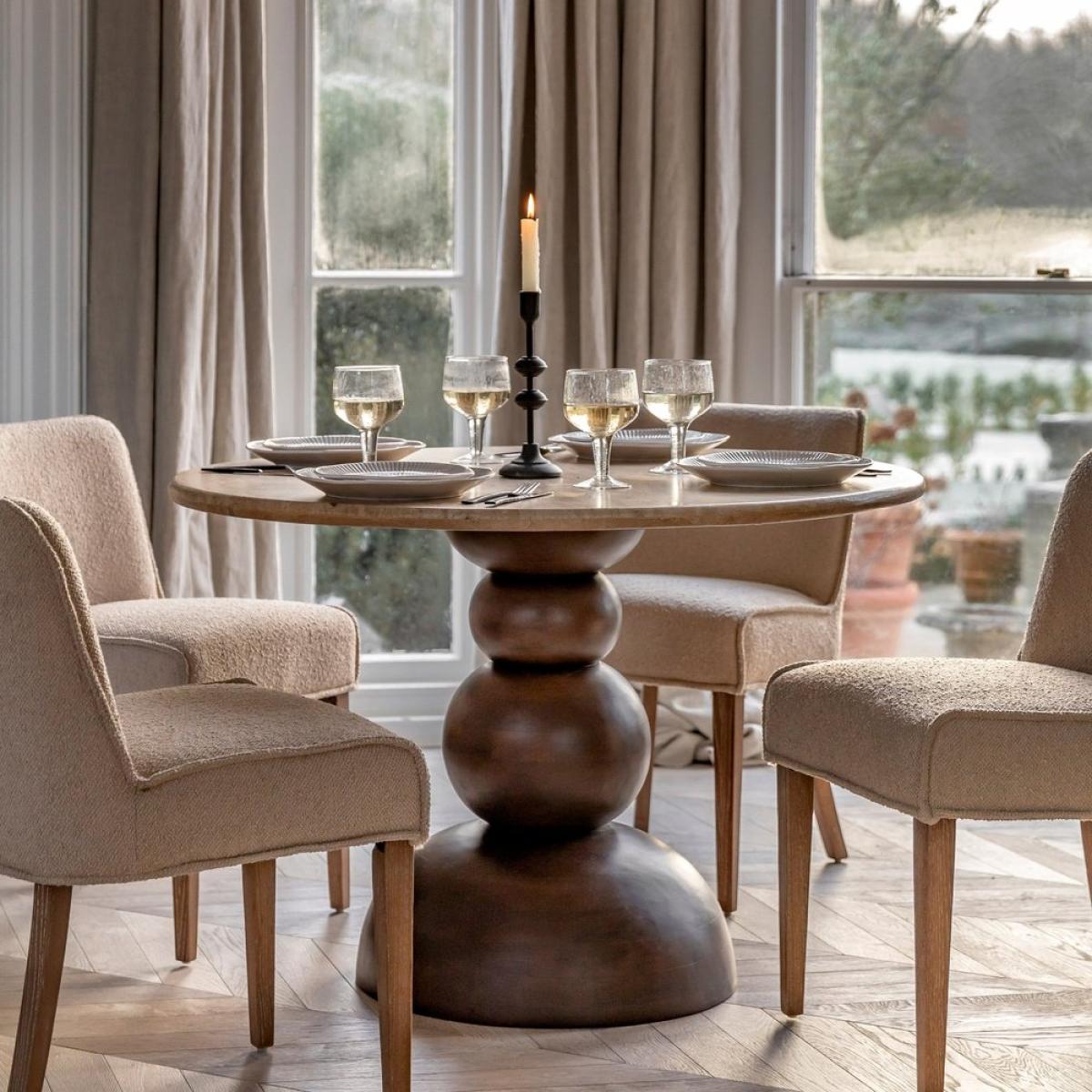 Gallery Interiors Sable Round Dining Table – image 2