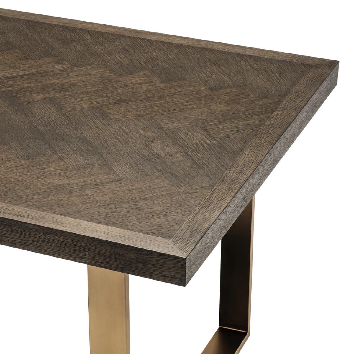 Eichholtz Melchior Dining Table in Brown Oak Veneer / Large – image 4