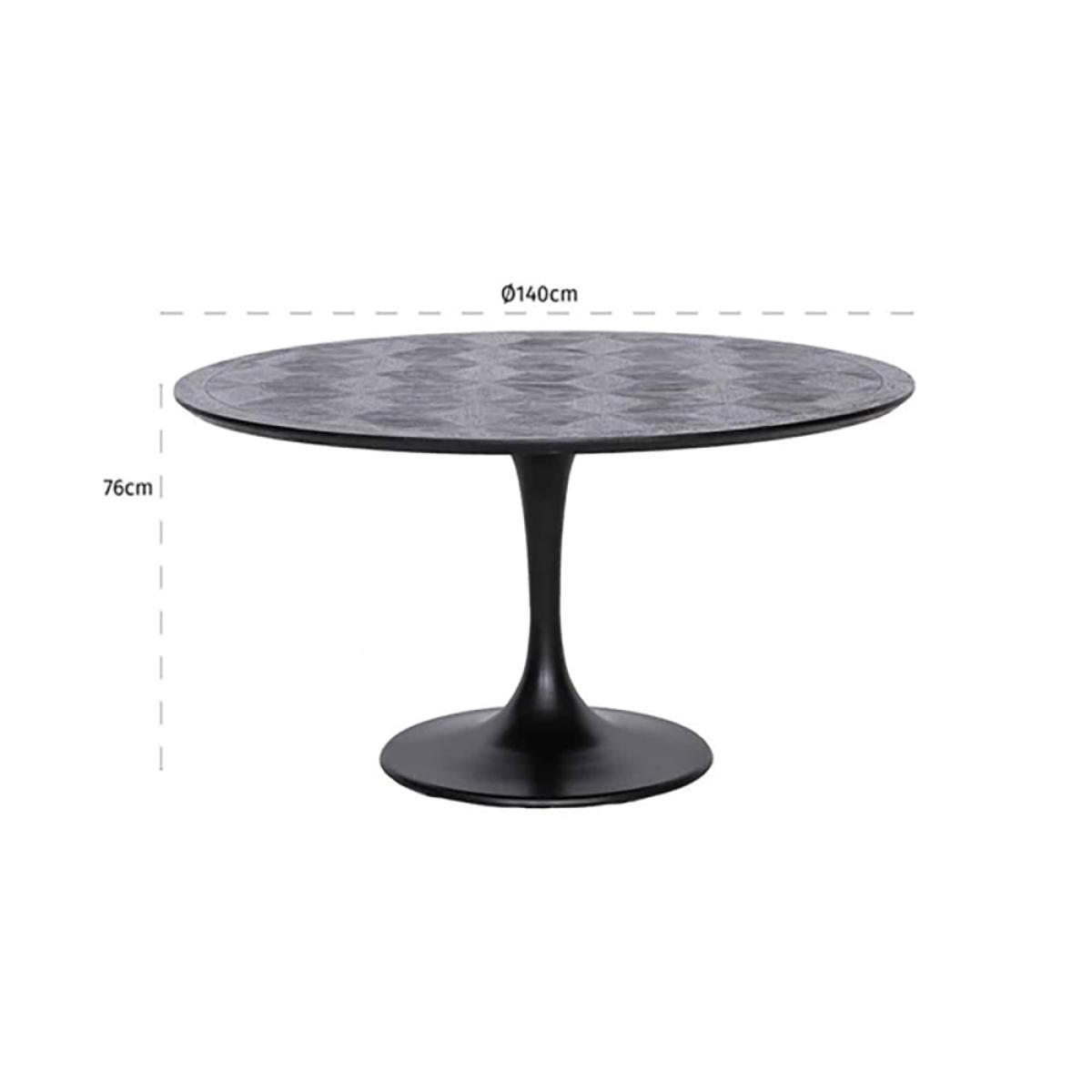 Richmond Blax Black Round 4 Seater Dining Table – image 3