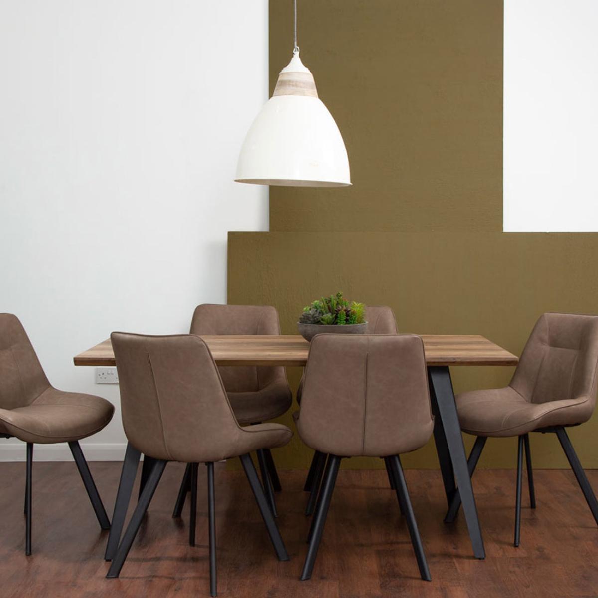 Olivia's 7 Piece Westbury Rectangle Dining Set in Brown – image 12