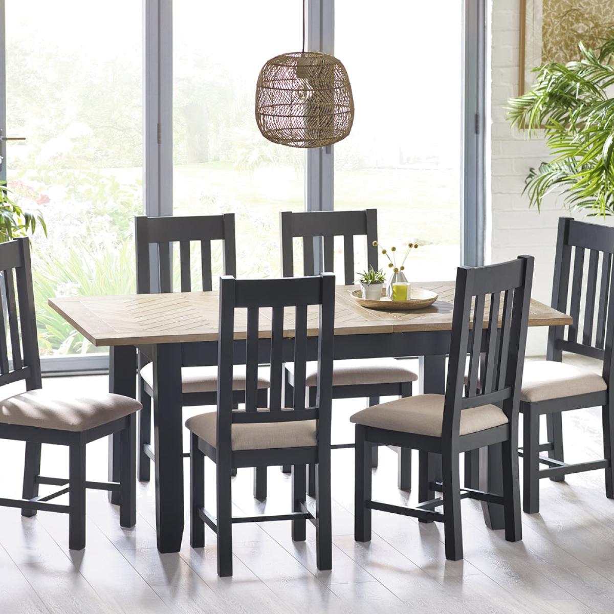 Olivia's Borton Extending Dining Table in Dark Grey – image 1