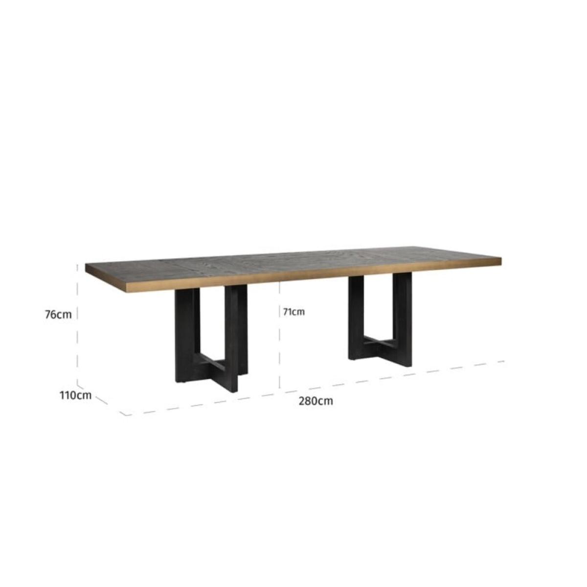 Richmond Cambon Dining Table in Coffee Brown & Black / 280cm – image 5