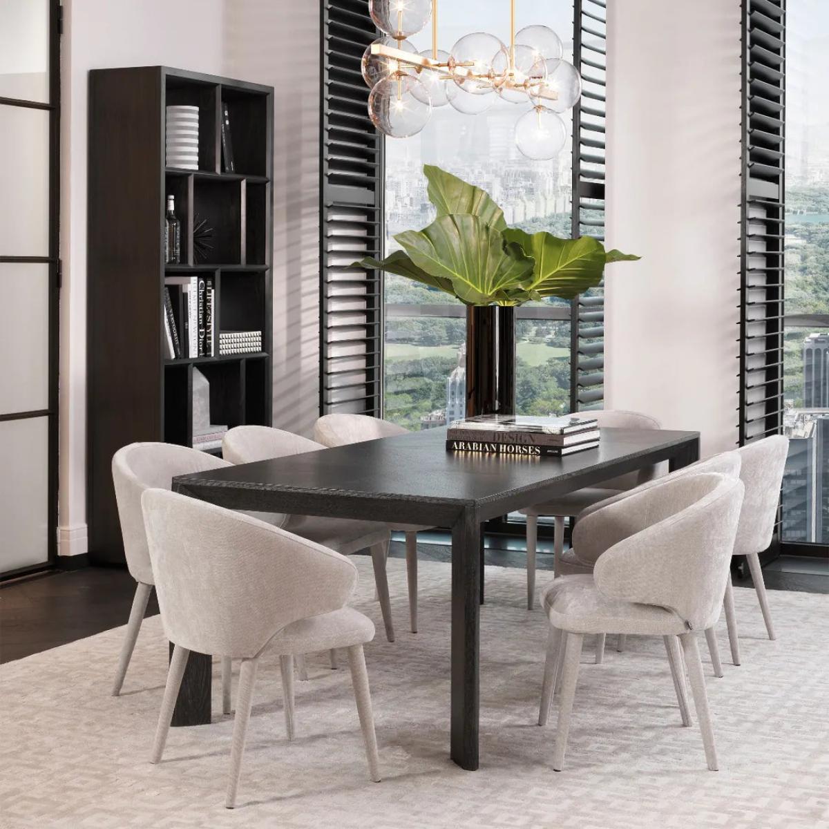 Eichholtz Tremont Dining Table in Charcoal Grey Oak Veneer – image 4