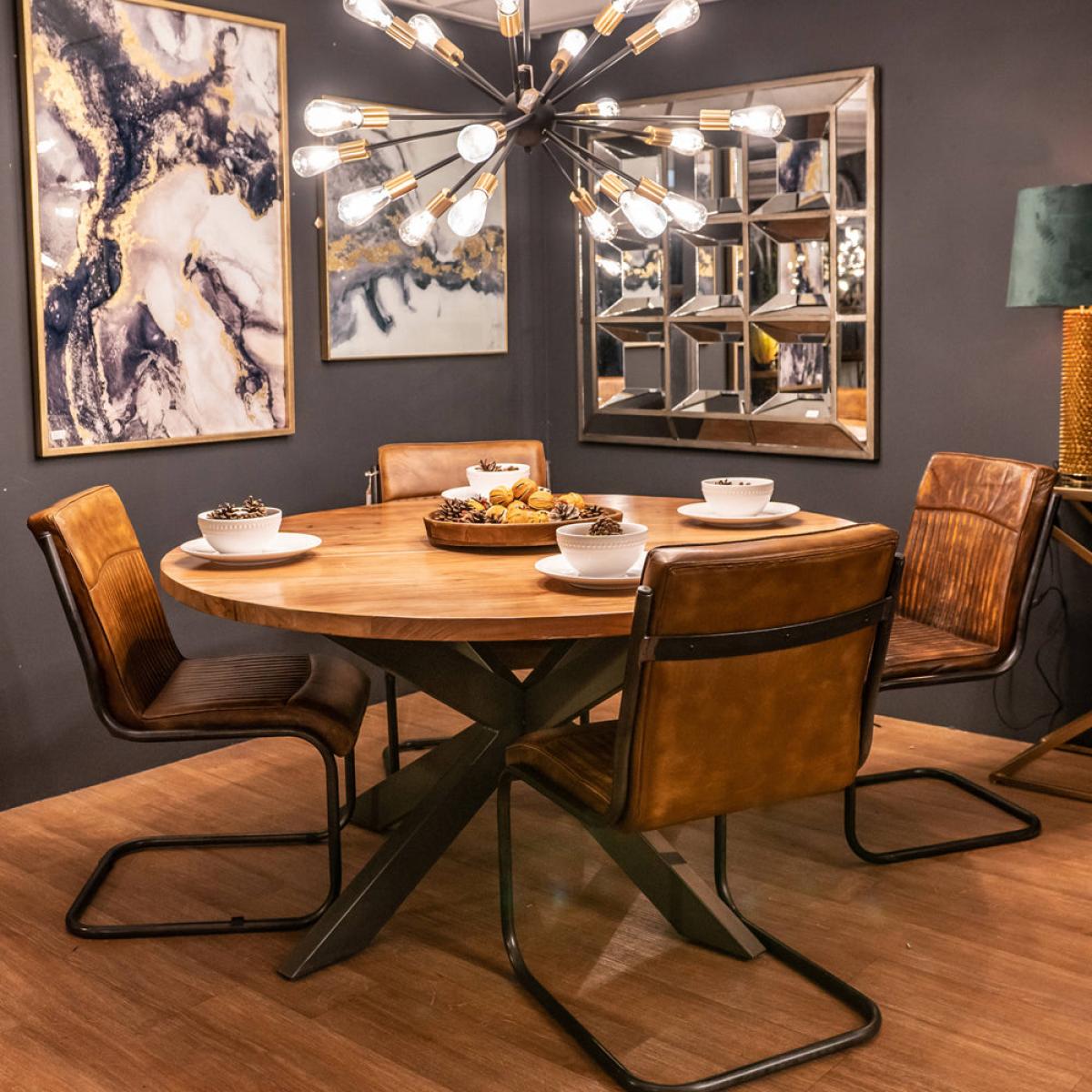 Hill Interiors Live Edge Collection Large Round Dining Table – image 4