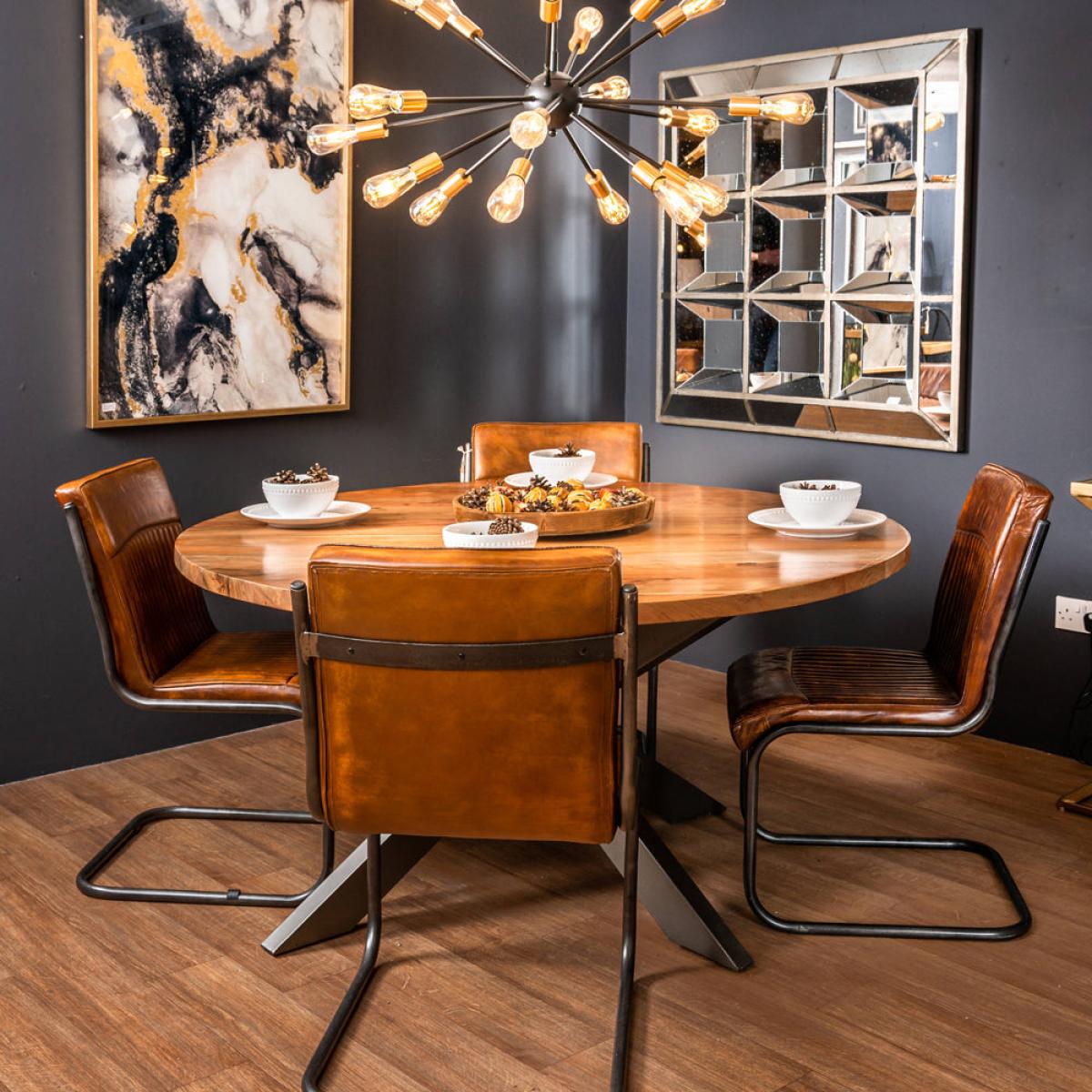 Hill Interiors Live Edge Collection Large Round Dining Table – image 5