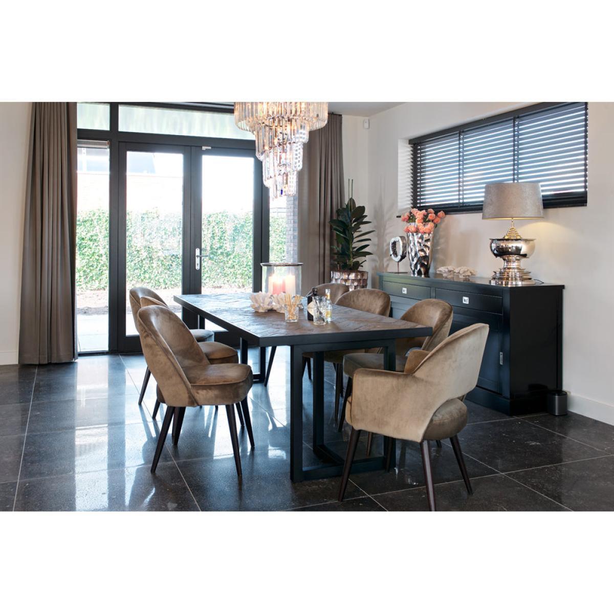 Richmond Herringbone Brown 6 - 8 & 8 -10 Seater Dining Table / Small – image 5