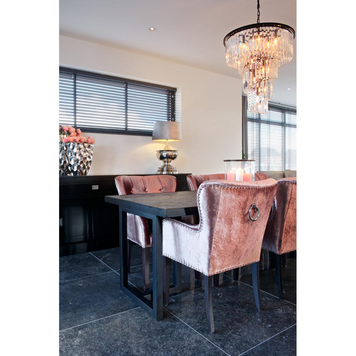 Richmond Herringbone Brown 6 - 8 & 8 -10 Seater Dining Table / Small – image 7