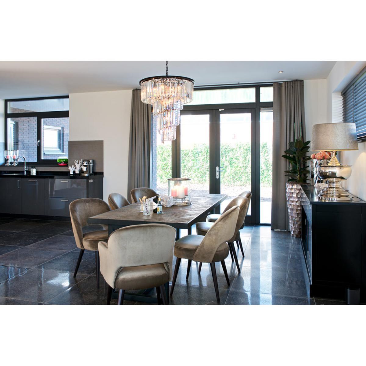 Richmond Herringbone Brown 6 - 8 & 8 -10 Seater Dining Table / Small – image 8