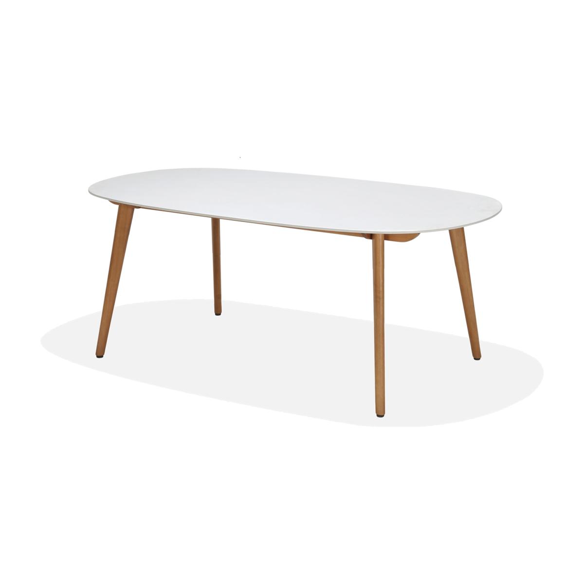 Montreux Elliptical Garden Dining Table - White