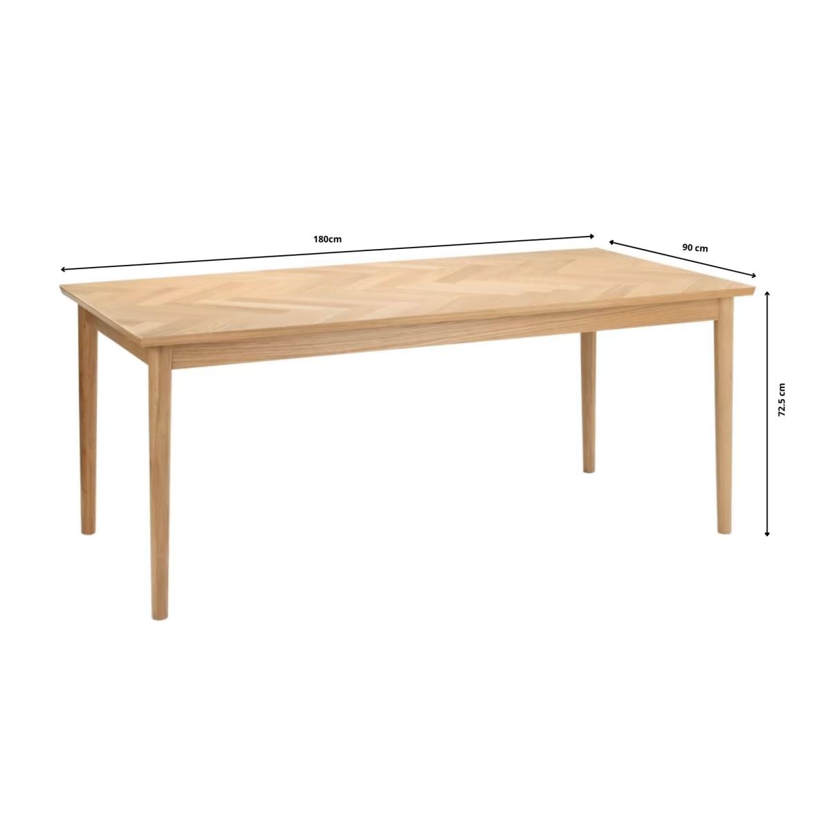 Herringbone Oak Dining Table - 180cm – image 6