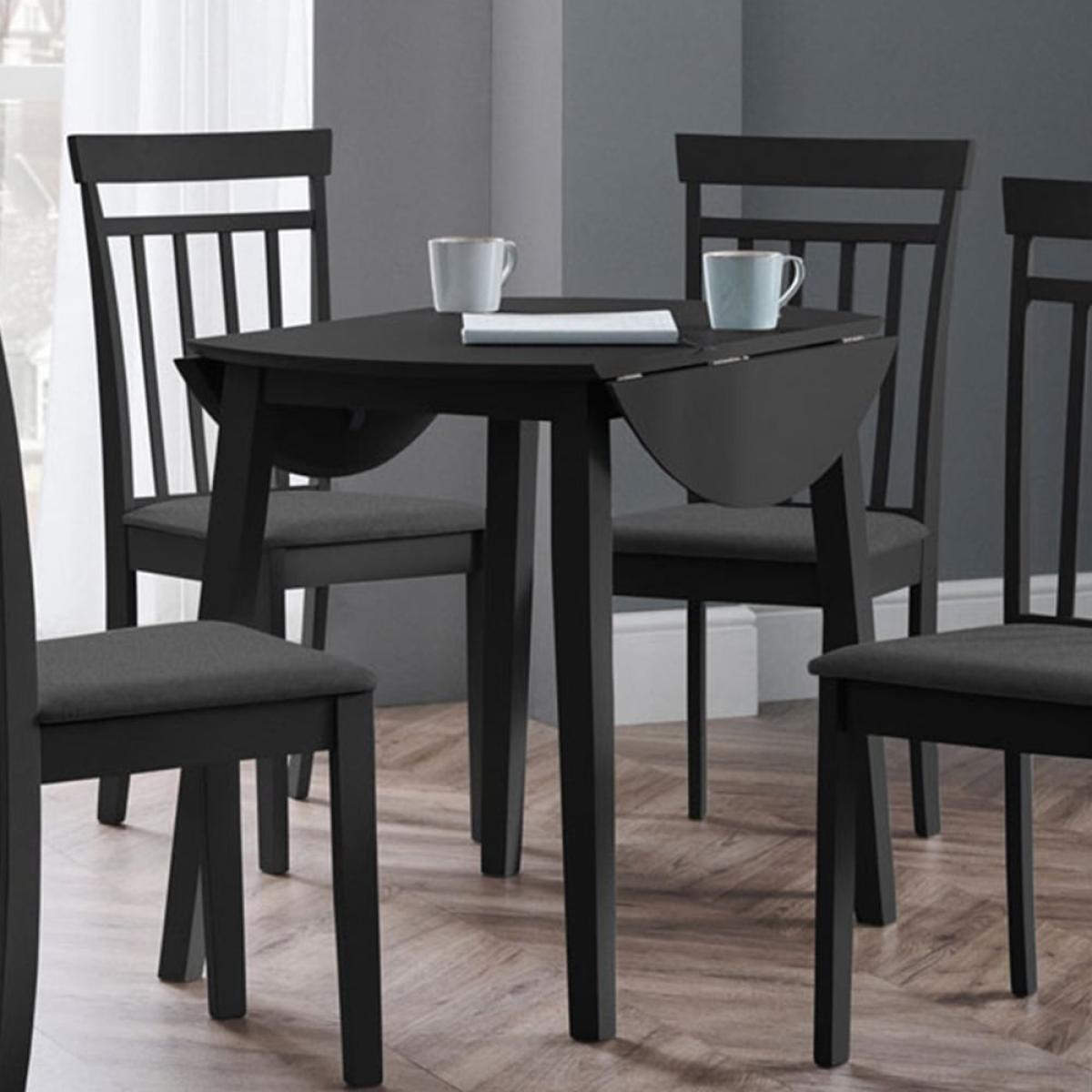 Julian Bowen Coast Dropleaf Table - Black – image 1