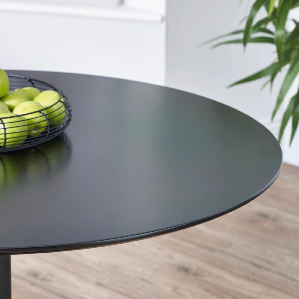 Julian Bowen Nero Round Table 80cm - Black – image 3