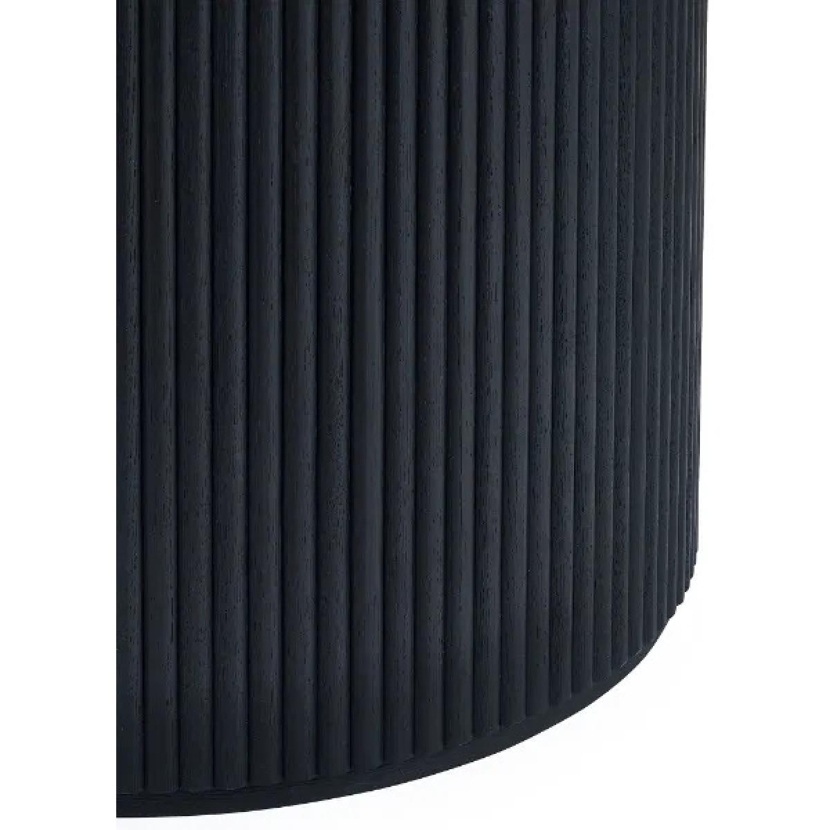Julian Bowen Louis Fluted Round Dining Table - Black – image 6