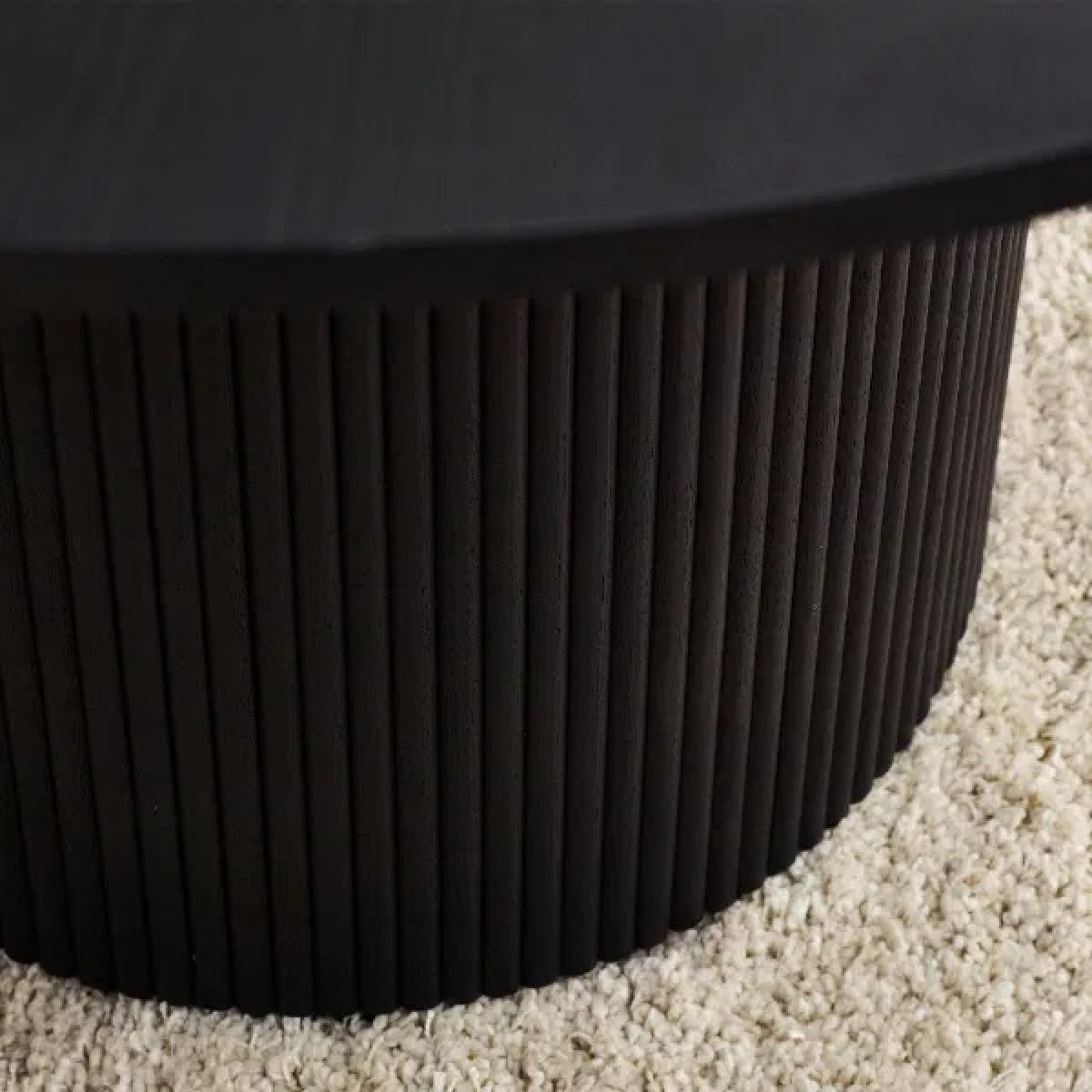 Julian Bowen Louis Fluted Round Dining Table - Black – image 9