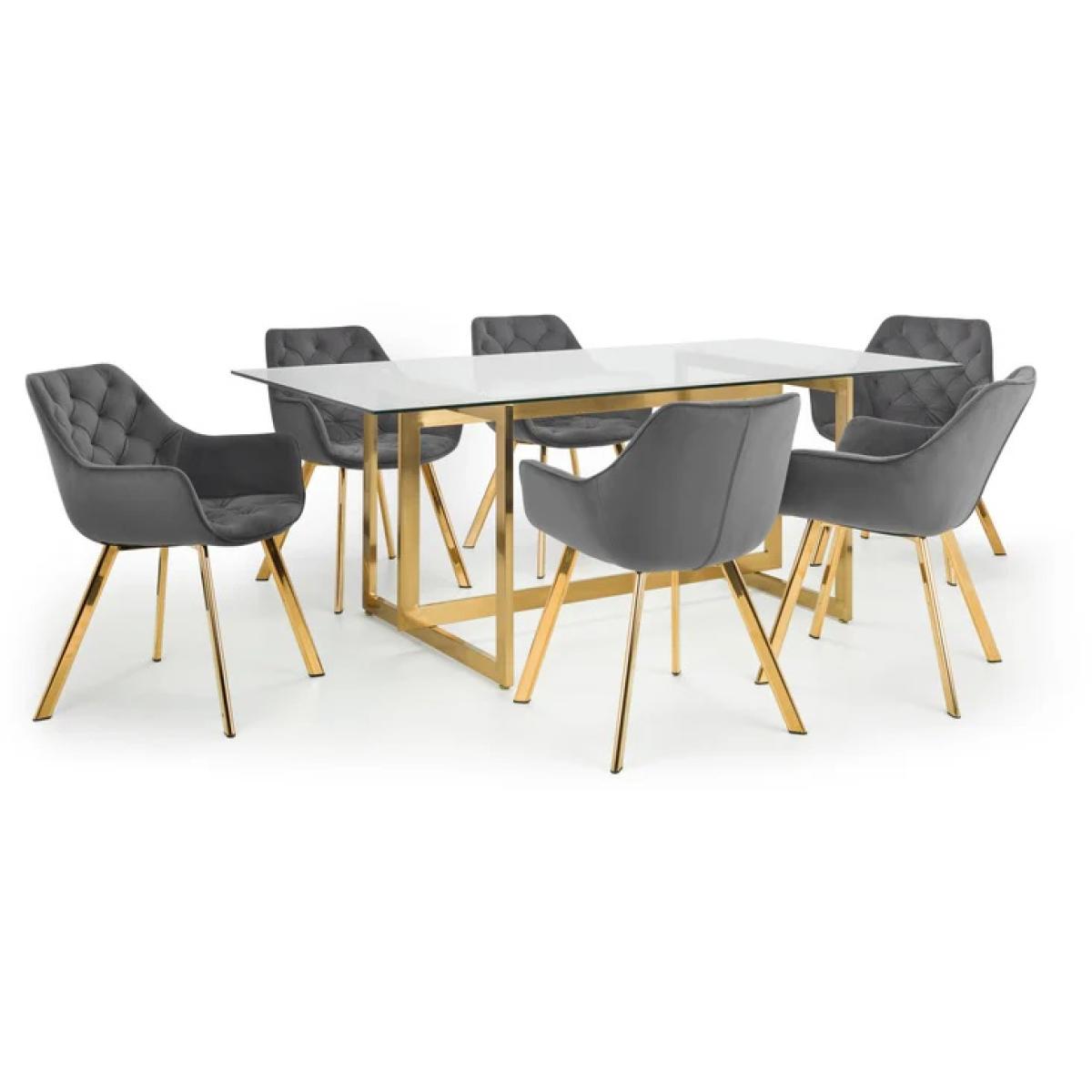 Julian Bowen Minori Dining Table In Gold – image 7