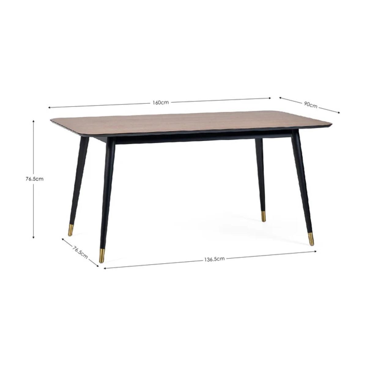 Julian Bowen Findlay Rectangular Dining Table - Walnut and Black In walnutblack – image 8
