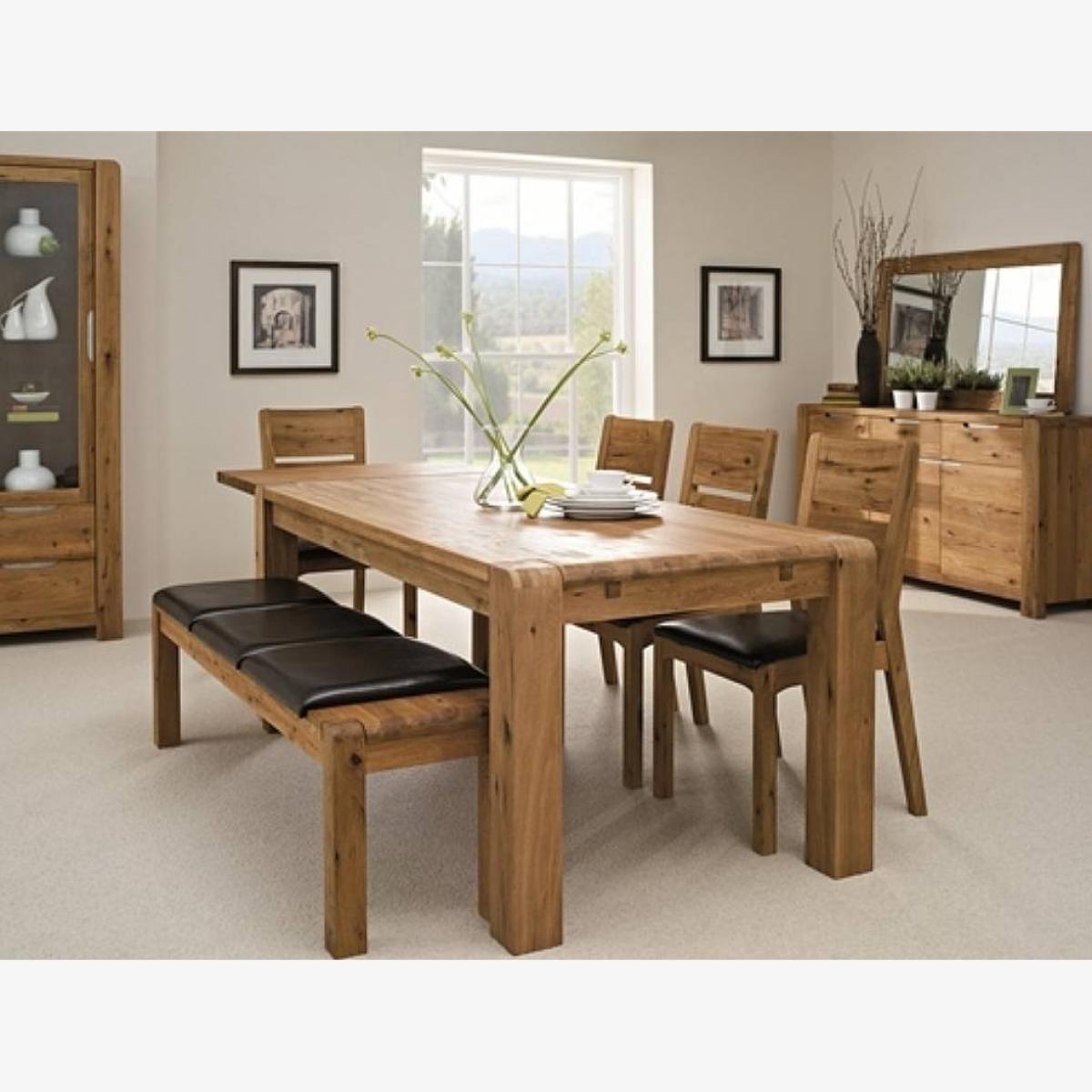 Downtown Imola Oak Large Dining Table – image 1