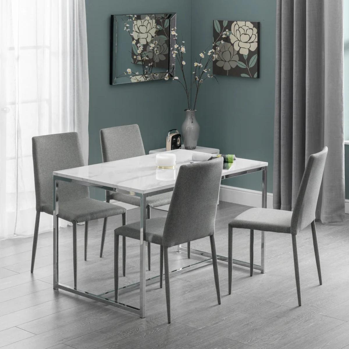Julian Bowen Scala Dining Table In Silver – image 1