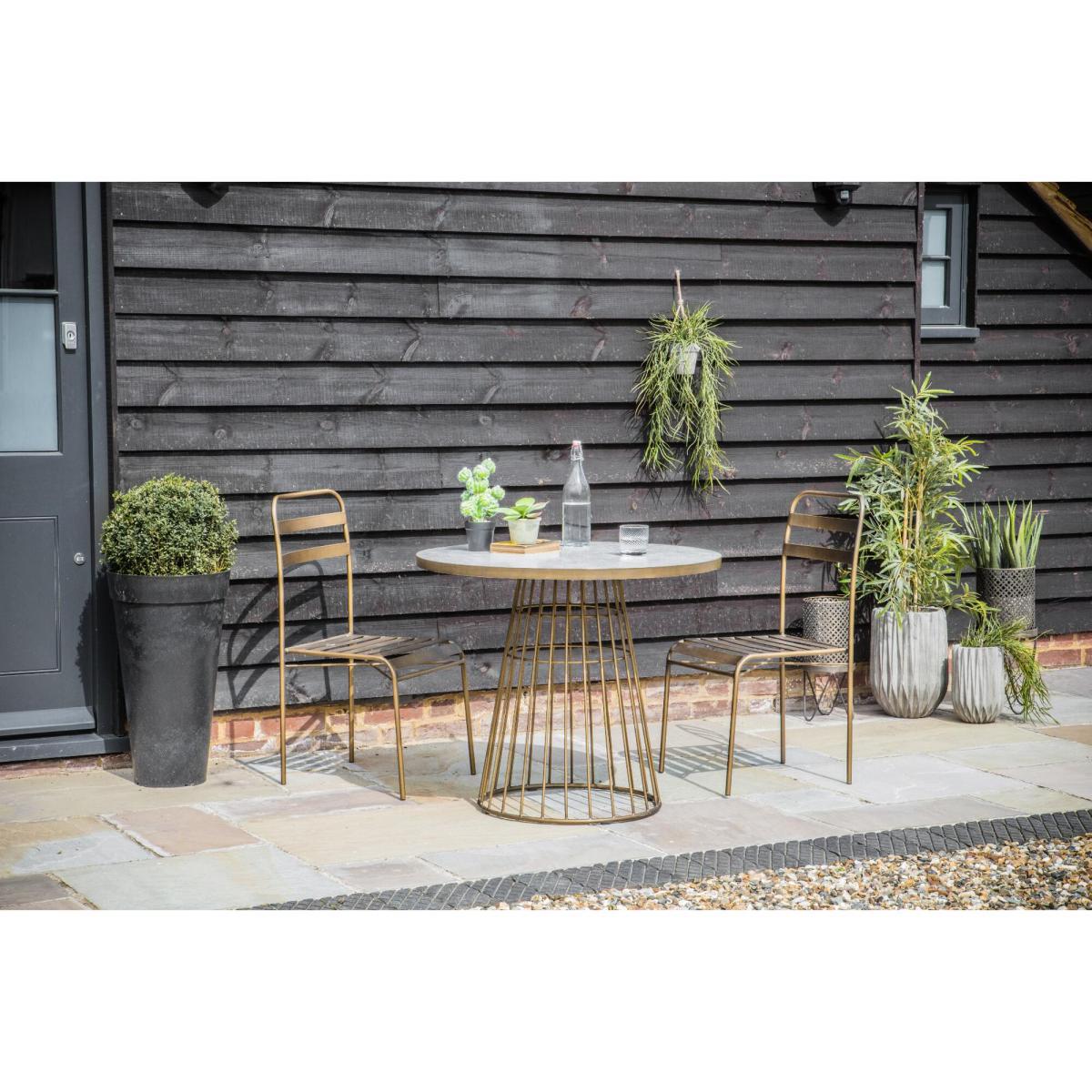 Louise Bistro Table in Bronze and Ceramic Mosaic Top – image 2