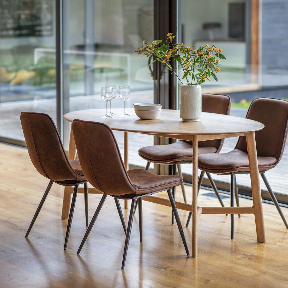 Menorca Walnut Oval Dining Table – image 2