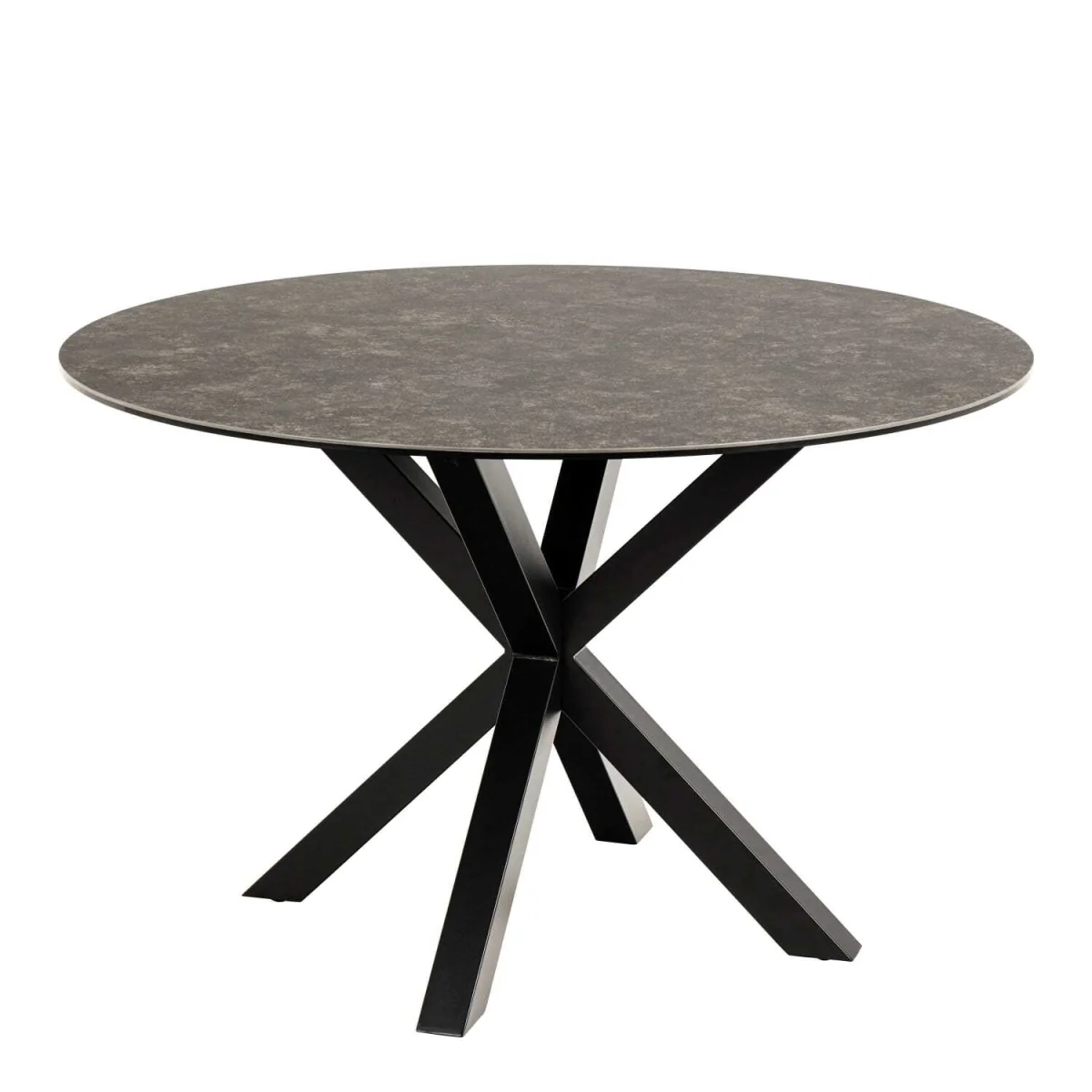 Perth Round Ceramic Dining Table Marble Effect - Grey – image 2