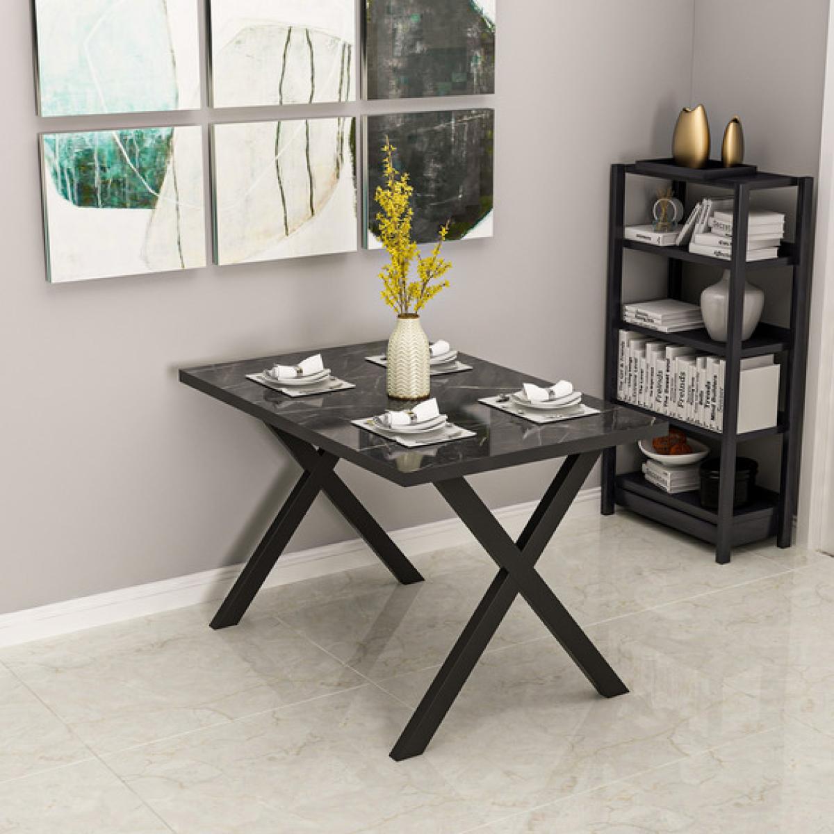 Nadia Marble Kitchen Table - Black