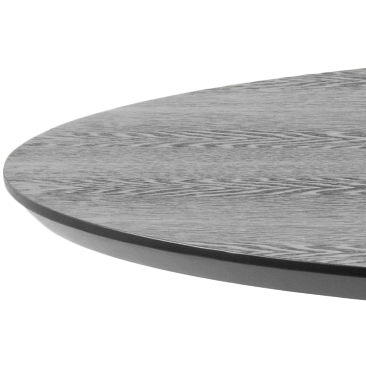Ibiza Small Round Café Table with Black Ash Top and Matt Black Base - Black – image 5