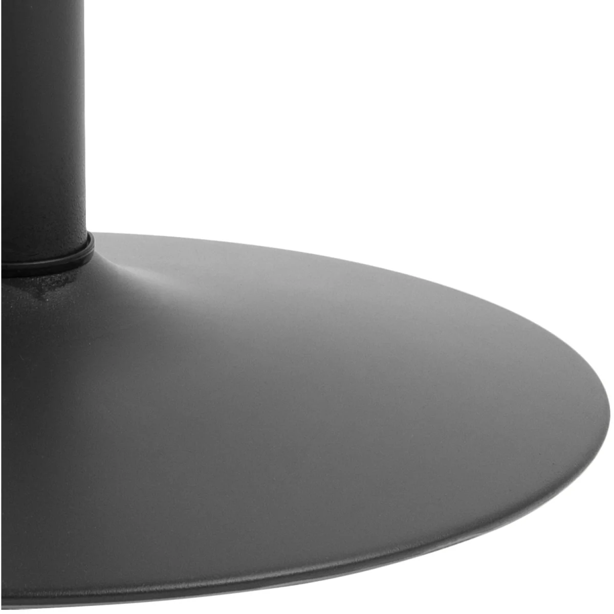 Ibiza Small Round Café Table with Black Ash Top and Matt Black Base - Black – image 7