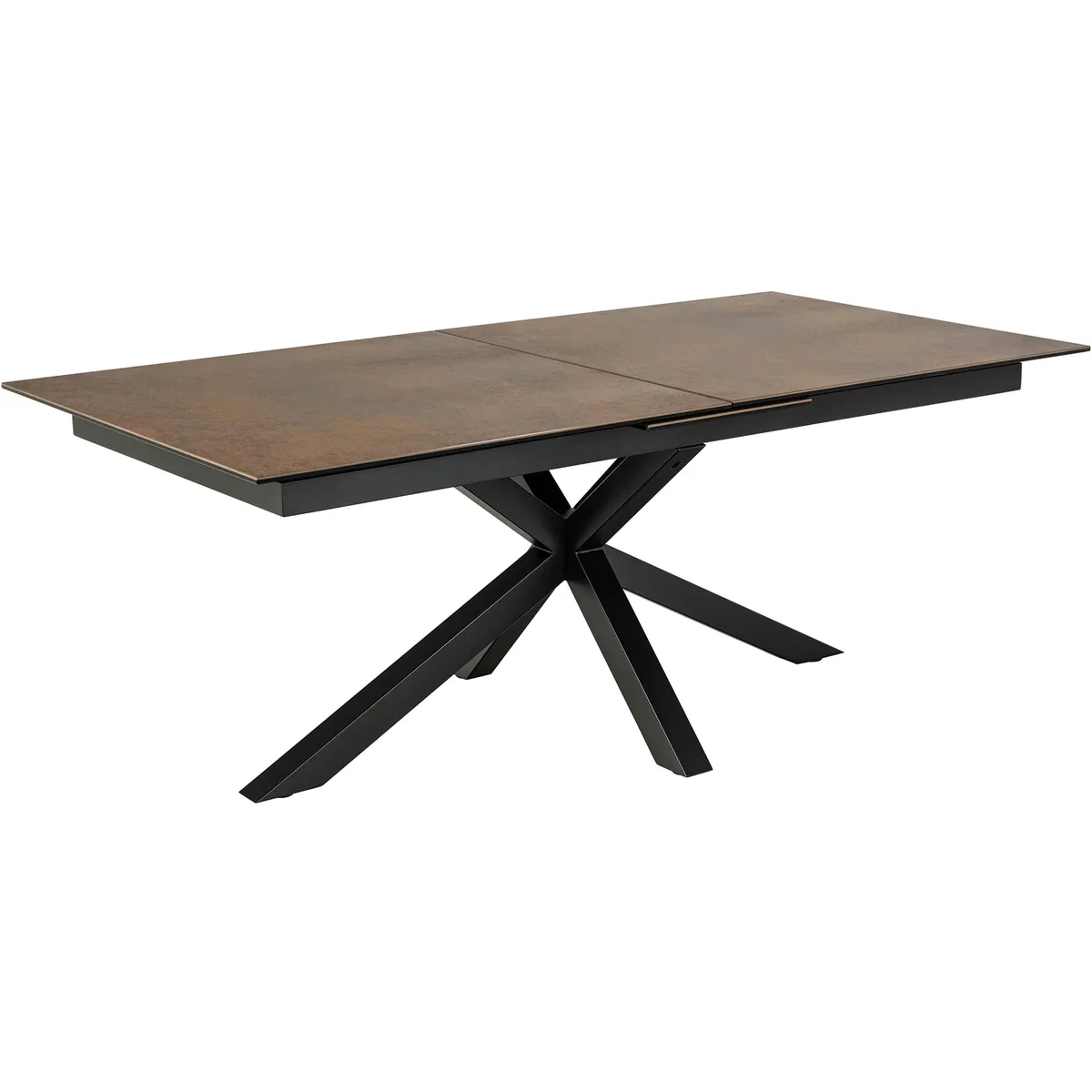 Heaven Extendable Dining Table with Ceramic Rusty Brown Top 200cm - Rusty Brown – image 2