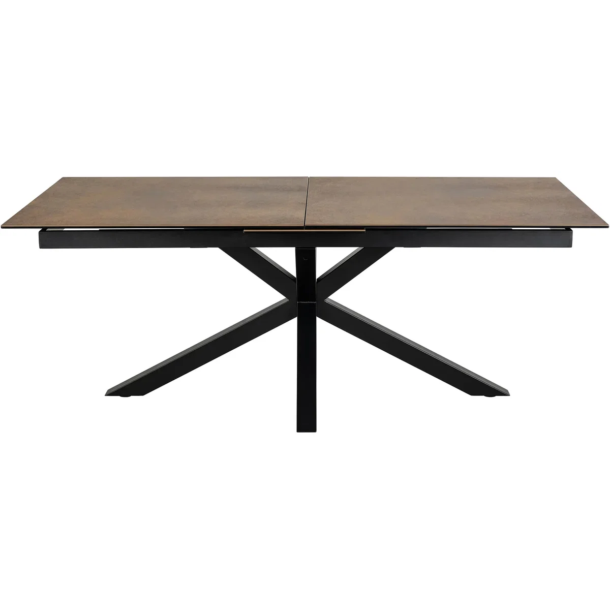 Heaven Extendable Dining Table with Ceramic Rusty Brown Top 200cm - Rusty Brown – image 3