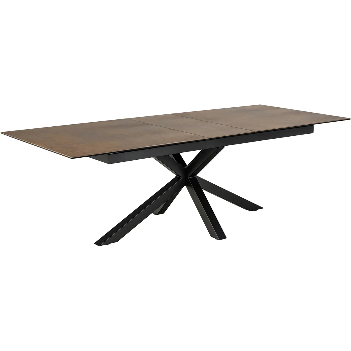 Heaven Extendable Dining Table with Ceramic Rusty Brown Top 200cm - Rusty Brown – image 4