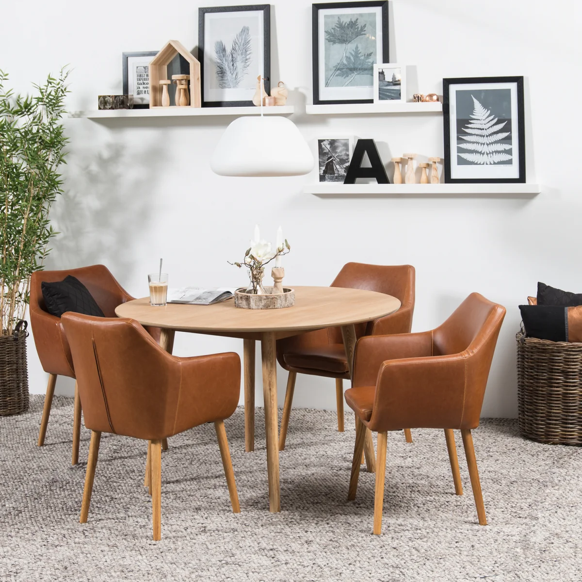Nagano Round Dining Table in Oak 120cm - Oak – image 6
