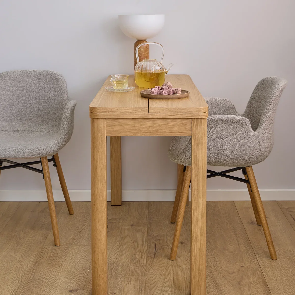 Southampton Extendable Rectangular Dining Table in Matt Oak 90x120cm - Oak – image 1