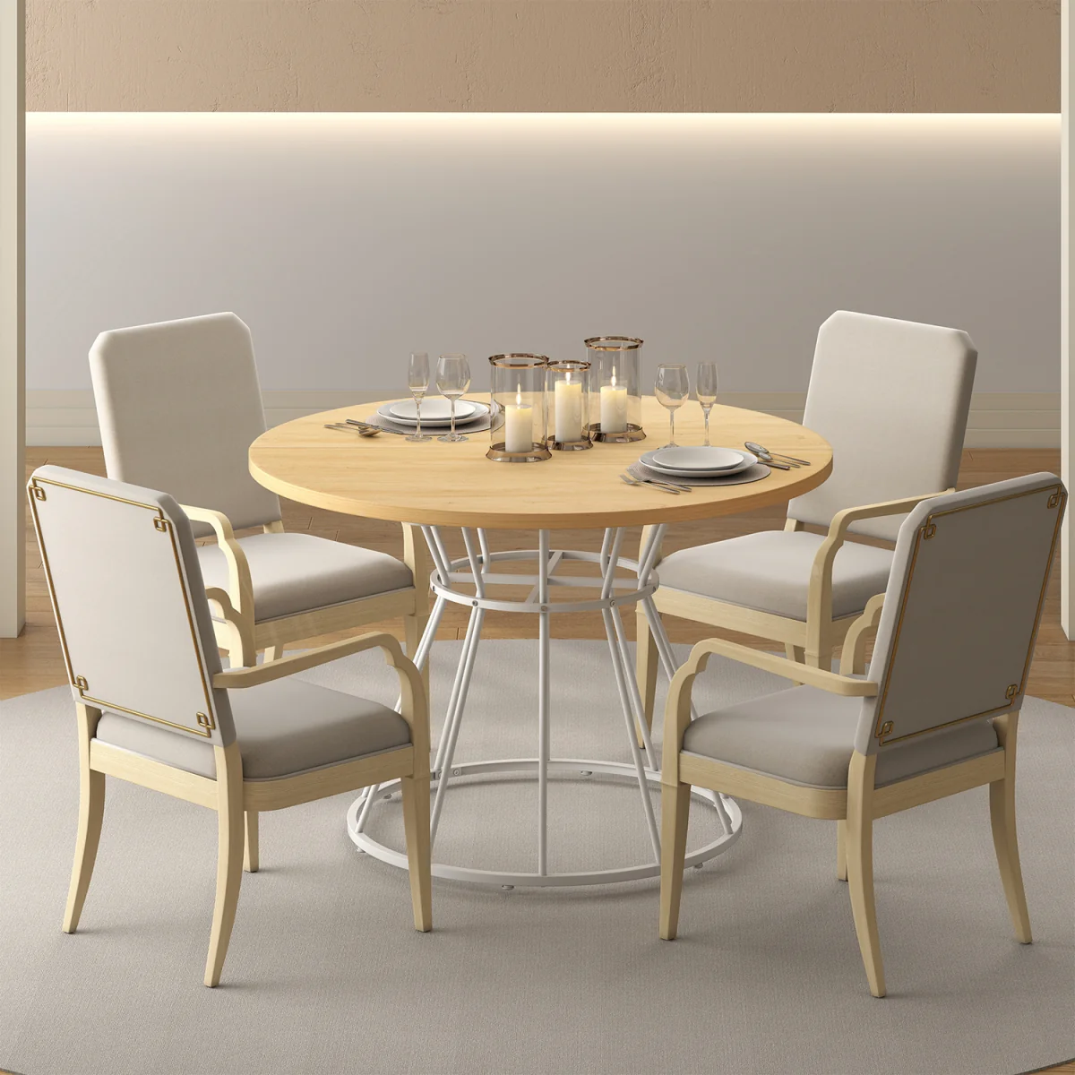 Farmhouse Kitchen Table - Natural – image 2