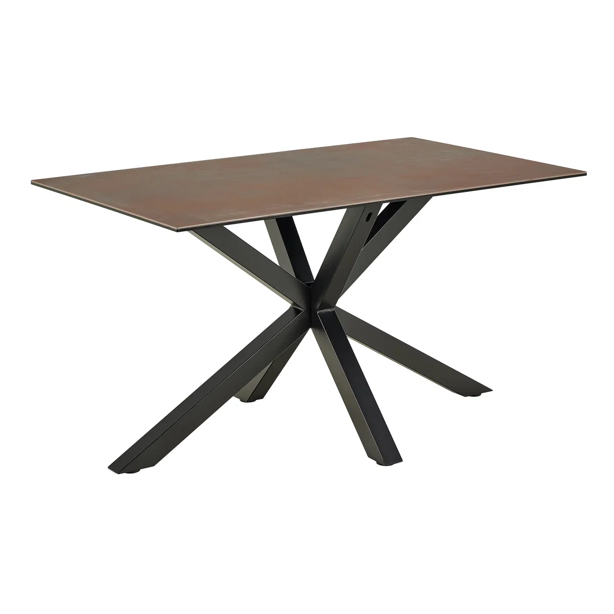 Heaven Dining Table with Ceramic Rusty Brown Top 135cm - Rusty Brown – image 1