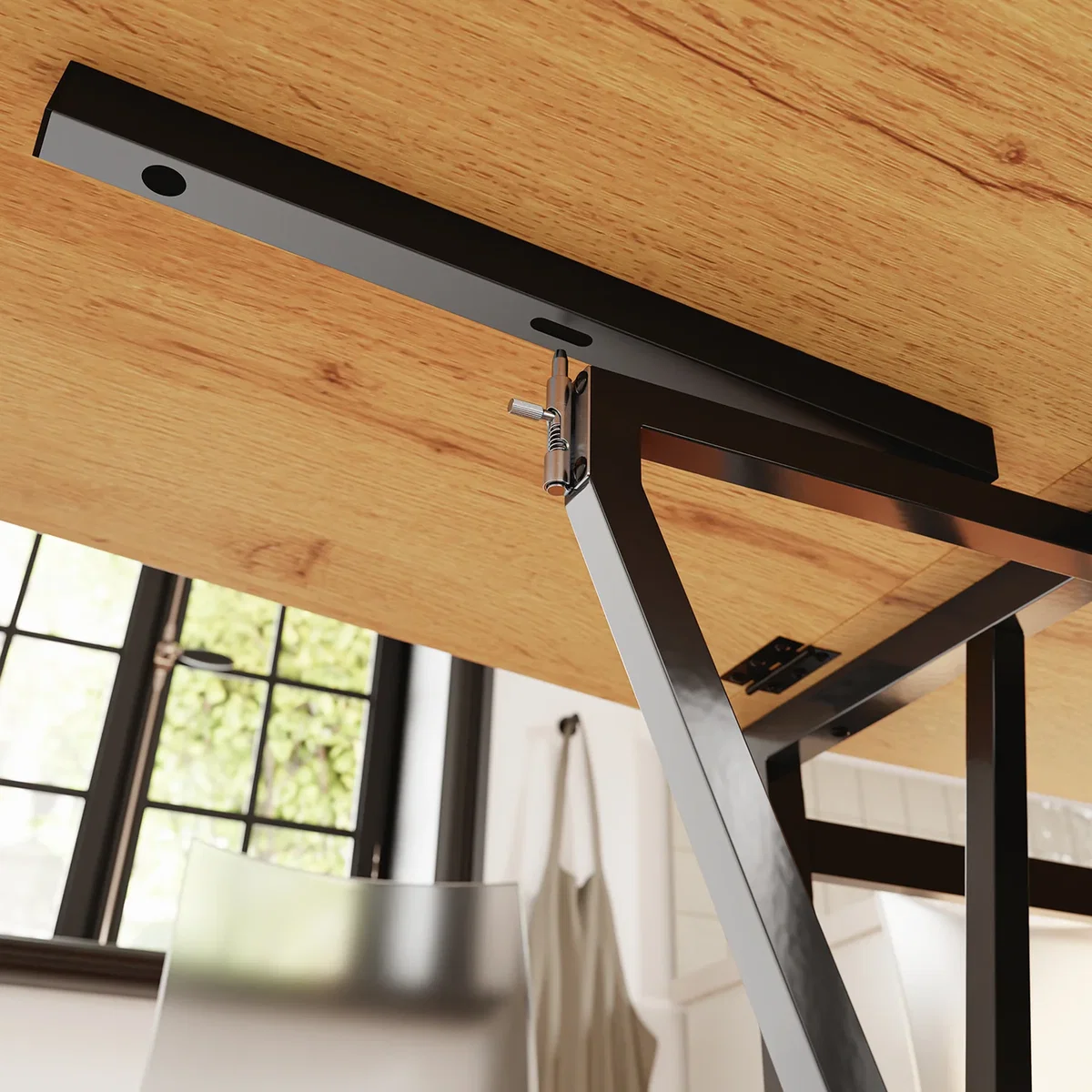 Drop Leaf Table with Folding Extensions - Light Oak – image 16