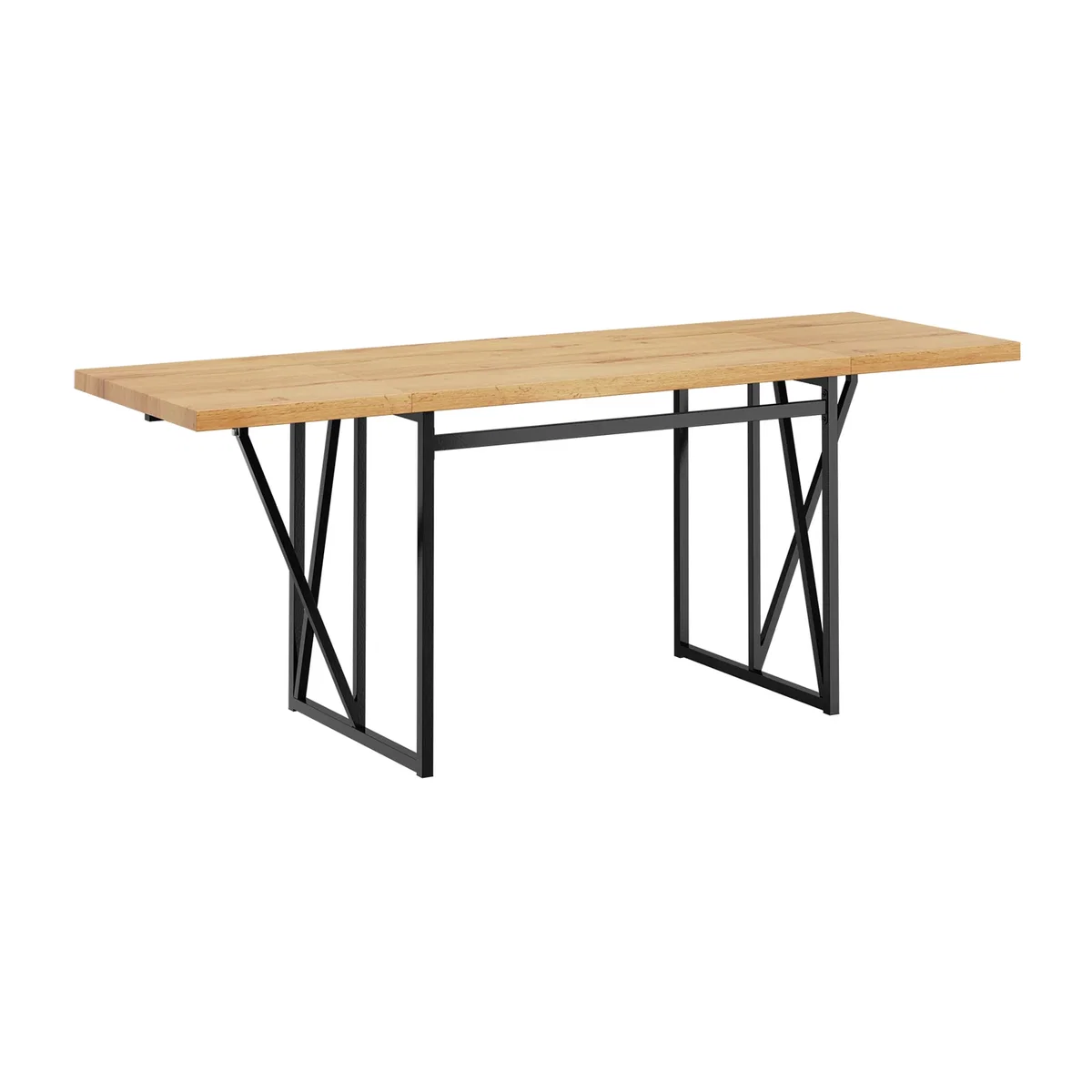 Drop Leaf Table with Folding Extensions - Light Oak – image 1