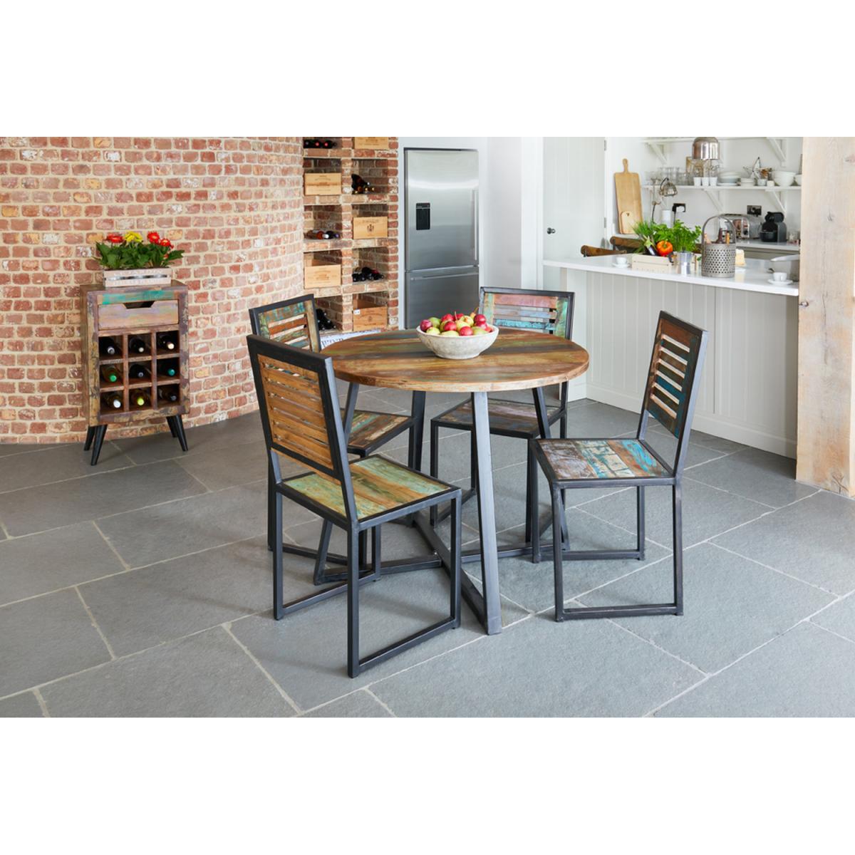 Urban Chic Round Dining Table  100cm diameter - Multiple colours in the timber – image 2