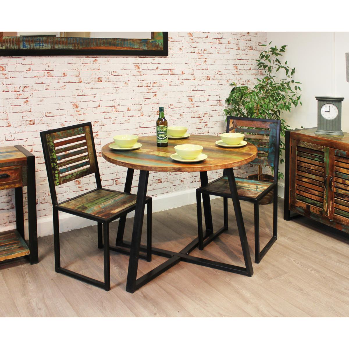 Urban Chic Round Dining Table  100cm diameter - Multiple colours in the timber – image 4