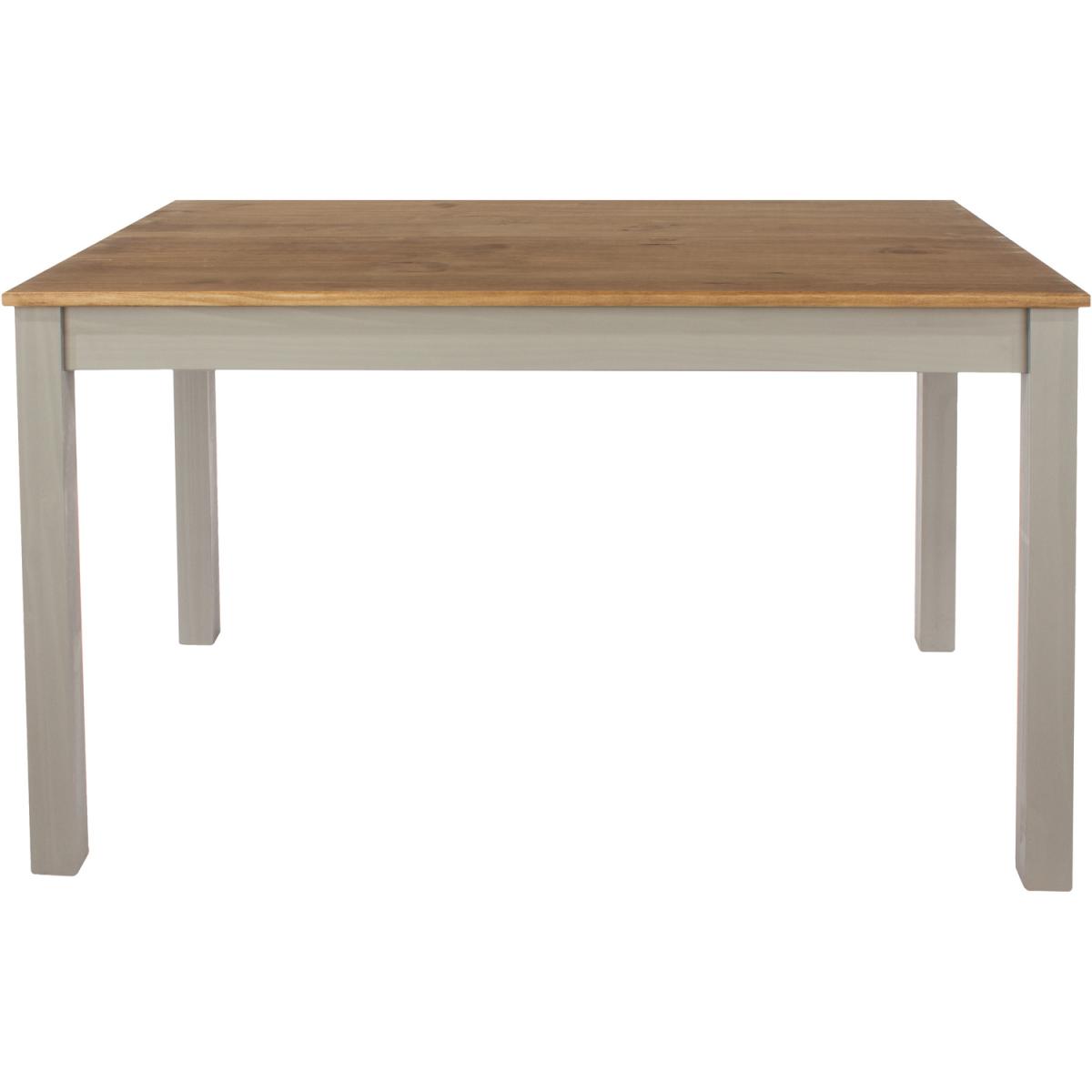 Linea dining table in grey washed wax with plank effect pine tops - Grey washed wax and antique wax / 22.5kg – image 2