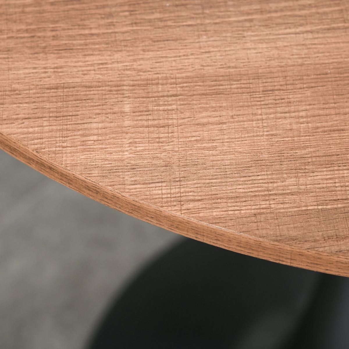 Modern Round Dining Table - Brown and black – image 7